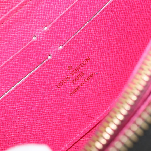 LOUIS VUITTON Monogram Multicolor Zippy Wallet Black M60243 LV Auth BA8385