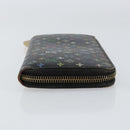 LOUIS VUITTON Monogram Multicolor Zippy Wallet Black M60243 LV Auth BA8385-3
