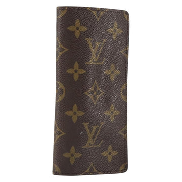 LOUIS VUITTON Monogram Etui Lunette Simple Glasses Case LV Auth BA8386