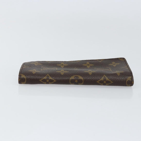 LOUIS VUITTON Monogram Etui Lunette Simple Glasses Case LV Auth BA8386