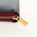 CELINE Long Wallet Leather Bordeaux Gold Auth BA8387V-13