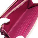 CELINE Long Wallet Leather Bordeaux Gold Auth BA8387V-19