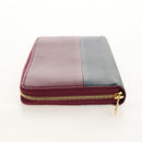 CELINE Long Wallet Leather Bordeaux Gold Auth BA8387V-4
