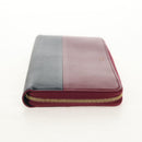 CELINE Long Wallet Leather Bordeaux Gold Auth BA8387V-5