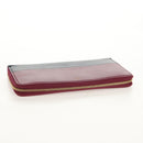 CELINE Long Wallet Leather Bordeaux Gold Auth BA8387V-6