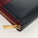 CELINE Long Wallet Leather Bordeaux Gold Auth BA8387V-8