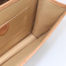 CELINE Macadam Canvas Shoulder Bag PVC Leather Brown Gold Auth BA8389-18