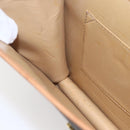 CELINE Macadam Canvas Shoulder Bag PVC Leather Brown Gold Auth BA8389-19