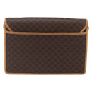 CELINE Macadam Canvas Shoulder Bag PVC Leather Brown Gold Auth BA8389-2