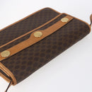 CELINE Macadam Canvas Shoulder Bag PVC Leather Brown Gold Auth BA8389-6