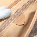 CELINE Macadam Canvas Shoulder Bag PVC Leather Brown Gold Auth BA8390-19