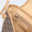 CELINE Macadam Canvas Shoulder Bag PVC Leather Brown Gold Auth BA8390-22