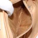 CELINE Macadam Canvas Shoulder Bag PVC Leather Brown Gold Auth BA8390-23