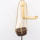 CELINE Macadam Canvas Shoulder Bag PVC Leather Brown Gold Auth BA8390-24