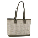 CELINE C Macadam Canvas Tote Bag Green Silver Auth BA8391-1