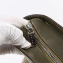 CELINE C Macadam Canvas Tote Bag Green Silver Auth BA8391-10