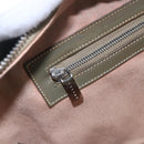 CELINE C Macadam Canvas Tote Bag Green Silver Auth BA8391-18