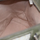 CELINE C Macadam Canvas Tote Bag Green Silver Auth BA8391-19