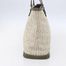 CELINE C Macadam Canvas Tote Bag Green Silver Auth BA8391-4
