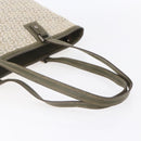 CELINE C Macadam Canvas Tote Bag Green Silver Auth BA8391-7