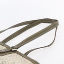 CELINE C Macadam Canvas Tote Bag Green Silver Auth BA8391-8