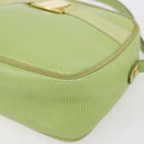 Salvatore Ferragamo Vala Shoulder Bag Leather Green Gold Auth BA8392-10
