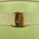 Salvatore Ferragamo Vala Shoulder Bag Leather Green Gold Auth BA8392-15