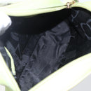 Salvatore Ferragamo Vala Shoulder Bag Leather Green Gold Auth BA8392-17