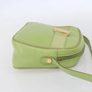 Salvatore Ferragamo Vala Shoulder Bag Leather Green Gold Auth BA8392-5