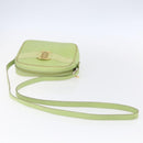 Salvatore Ferragamo Vala Shoulder Bag Leather Green Gold Auth BA8392-7