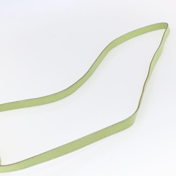 Salvatore Ferragamo Vala Shoulder Bag Leather Green Gold Auth BA8392