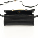 Salvatore Ferragamo Vala Shoulder Bag Leather Black Gold Auth BA8393V-5