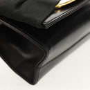 Salvatore Ferragamo Vala Shoulder Bag Leather Black Gold Auth BA8393V-15