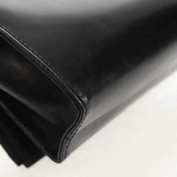 Salvatore Ferragamo Vala Shoulder Bag Leather Black Gold Auth BA8393V