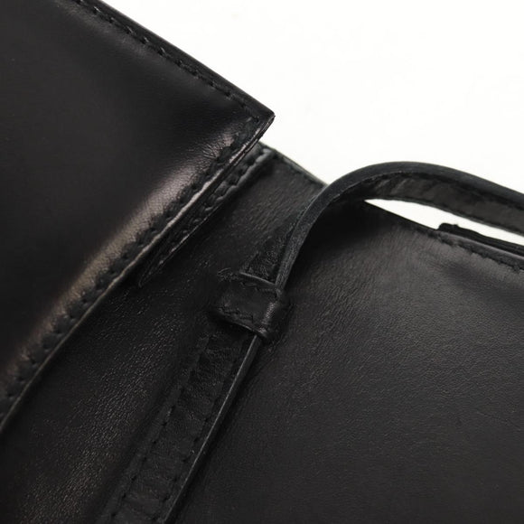 Salvatore Ferragamo Vala Shoulder Bag Leather Black Gold Auth BA8393V