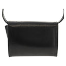 Salvatore Ferragamo Vala Shoulder Bag Leather Black Gold Auth BA8393V-2