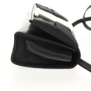 Salvatore Ferragamo Vala Shoulder Bag Leather Black Gold Auth BA8393V-4