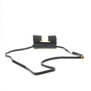 Salvatore Ferragamo Vala Shoulder Bag Leather Black Gold Auth BA8393V-7