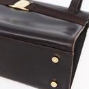 Salvatore Ferragamo Vala Tote Bag Leather Brown Gold Auth BA8394-10