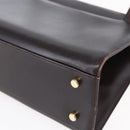 Salvatore Ferragamo Vala Tote Bag Leather Brown Gold Auth BA8394-12