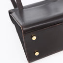 Salvatore Ferragamo Vala Tote Bag Leather Brown Gold Auth BA8394-13