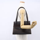 Salvatore Ferragamo Vala Tote Bag Leather Brown Gold Auth BA8394-21