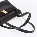 Salvatore Ferragamo Vala Tote Bag Leather Brown Gold Auth BA8394-7