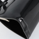 Salvatore Ferragamo Tote Bag Enamel Black Silver Auth BA8395-11