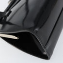 Salvatore Ferragamo Tote Bag Enamel Black Silver Auth BA8395-13