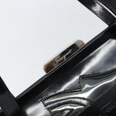 Salvatore Ferragamo Tote Bag Enamel Black Silver Auth BA8395-14