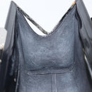 Salvatore Ferragamo Tote Bag Enamel Black Silver Auth BA8395-17