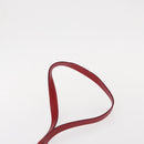 Salvatore Ferragamo Gancini Hand Bag Leather 2way Red Gold Auth BA8396-15