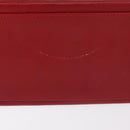 Salvatore Ferragamo Gancini Hand Bag Leather 2way Red Gold Auth BA8396-6