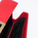 Salvatore Ferragamo Gancini Hand Bag Leather 2way Red Gold Auth BA8396-21